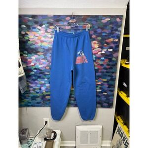 Vintage Hanes New York Giants Sweatpants Blue Graphic Joggers Large NFL